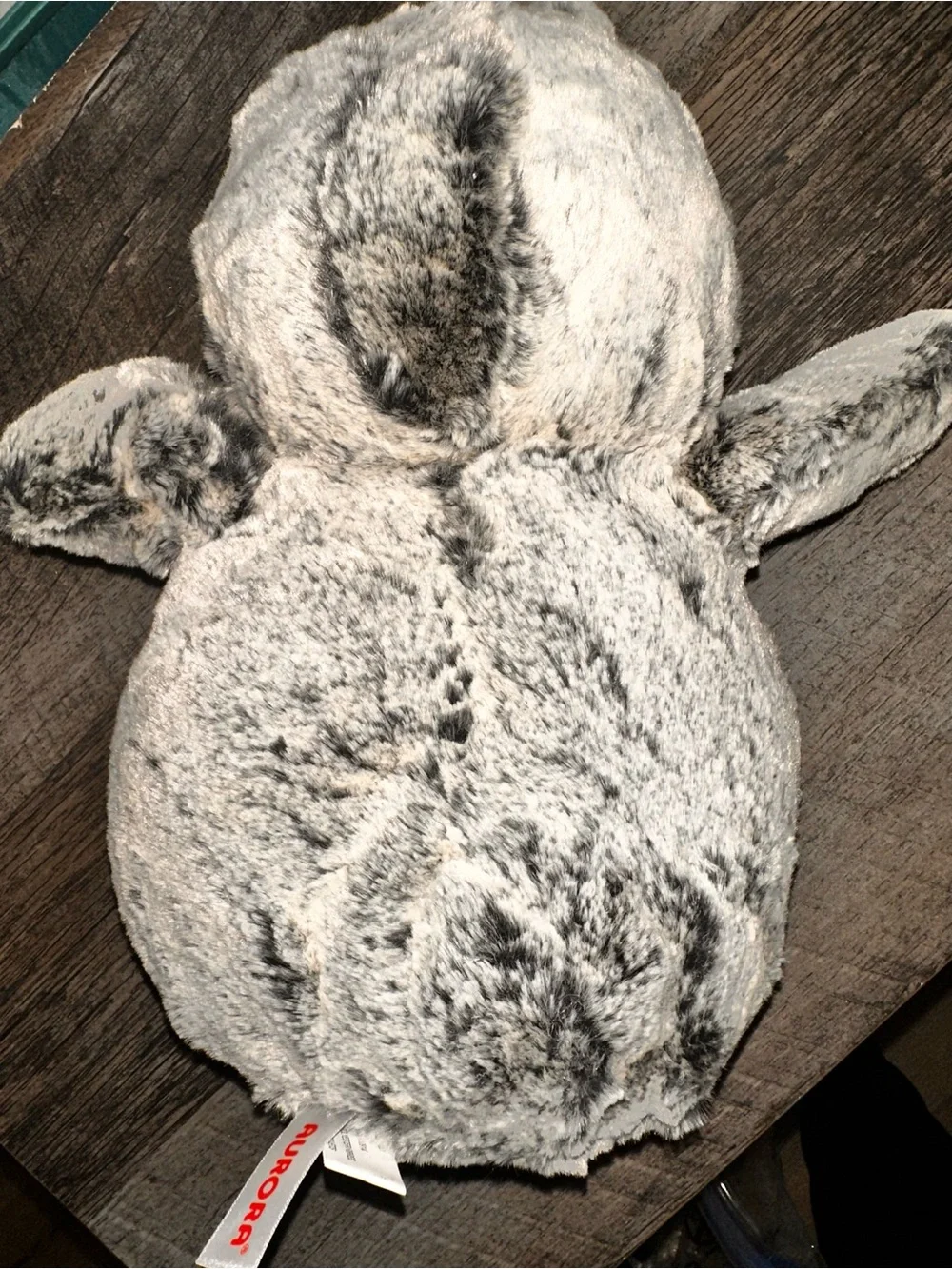 Grey & White Plush Penguin Stuffed Animal with Orange Beak